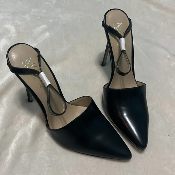 NIB: MODE COLLECTIVE Knox Pump Pointed Toe Heels in Black, Size 36 (EU)