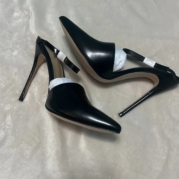 NIB: MODE COLLECTIVE Knox Pump Pointed Toe Heels in Black, Size 36 (EU)