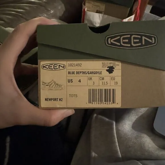 NIB New Little Kids Keen Newport H2 Blue Strappy Outdoor Shoes Sandals Size‎ 4 C