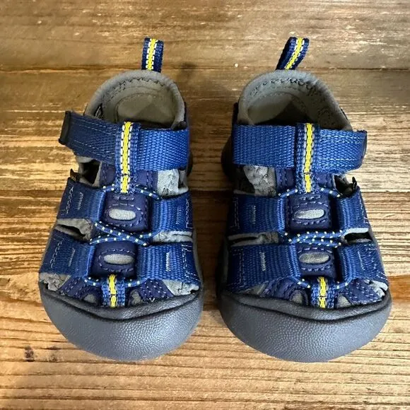 NIB New Little Kids Keen Newport H2 Blue Strappy Outdoor Shoes Sandals Size‎ 4 C