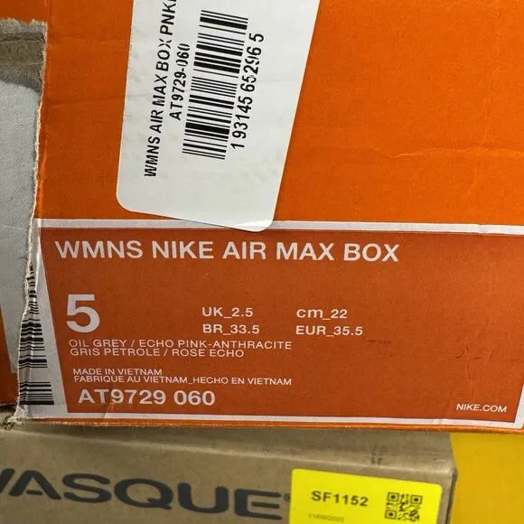 NIB Nike Air Max Box Shadowboxer Training Shoes Women's 5‎ Pink AT9729-060