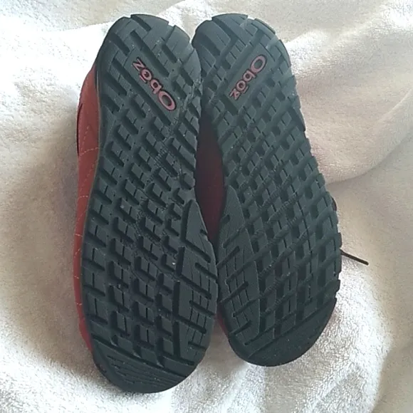 NIB Women's Oboz Bozeman low leather red shoes size 7