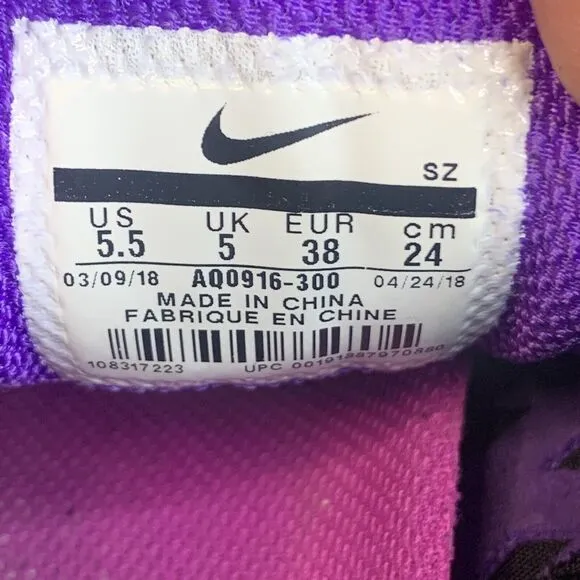 Nike ACG Dog Mountain Womens Size 7 Hiking Shoes Emerald Rise 2018 Green Purple