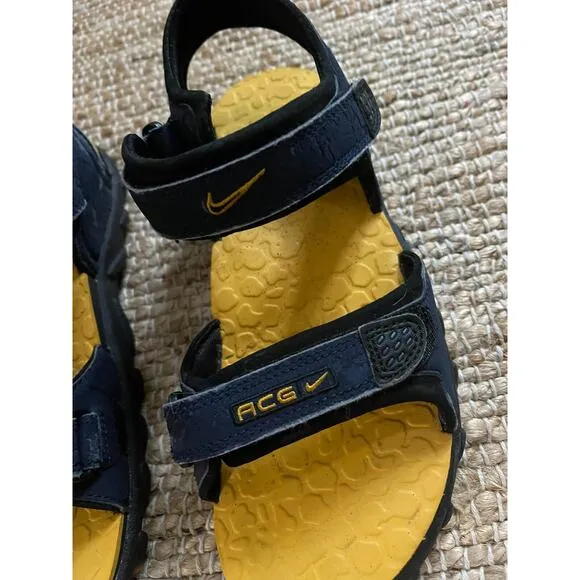 Nike ACG Hiking Sandals sz 6 Womens Blue Open Toe Strap Outdoor Walking Shoes
