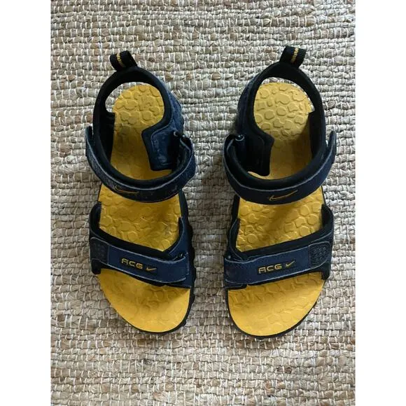 Nike ACG Hiking Sandals sz 6 Womens Blue Open Toe Strap Outdoor Walking Shoes