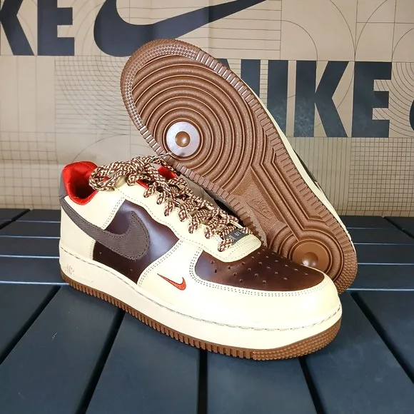 Nike Air Force 1 '07 Light British Tan Cacao HQ3447-222 Men's Size 10.5 - New NA