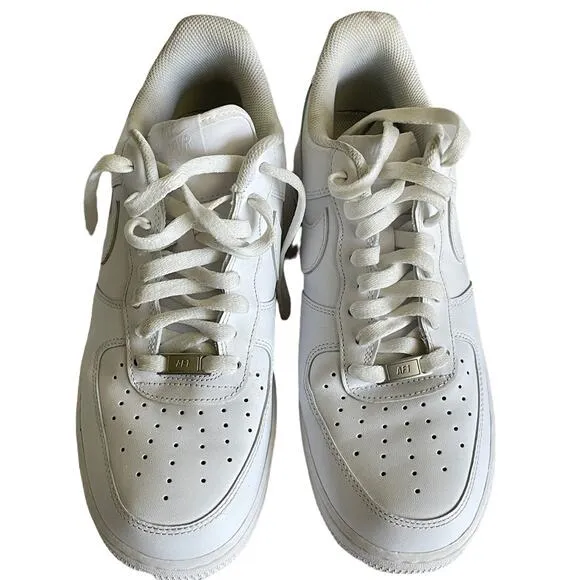 Nike Air Force 1 '07 White Sneaker Shoes Size 12