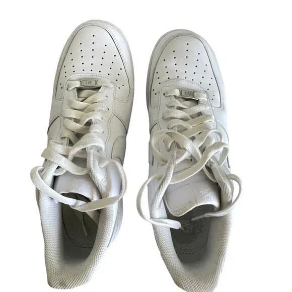 Nike Air Force 1 '07 White Sneaker Shoes Size 12