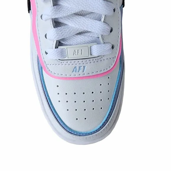 🤩Nike Air Force 1 AF1 Shadow Sz 11 Women's shoes White Pastel Blue FJ0735-100