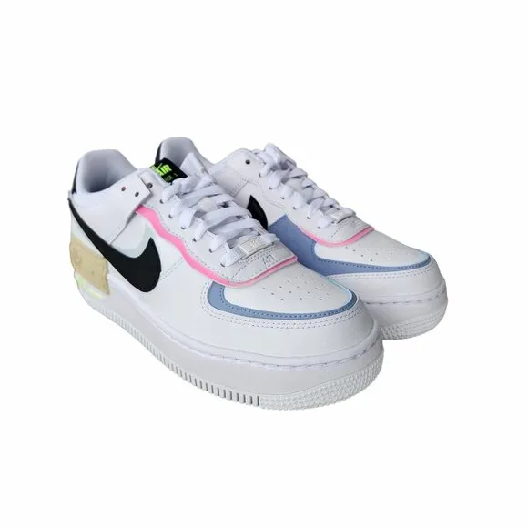 🤩Nike Air Force 1 AF1 Shadow Sz 11 Women's shoes White Pastel Blue FJ0735-100