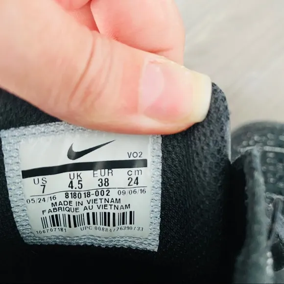 Nike Air Force 1 Flyknit women's street style sneakers shoes Black Gray size 7