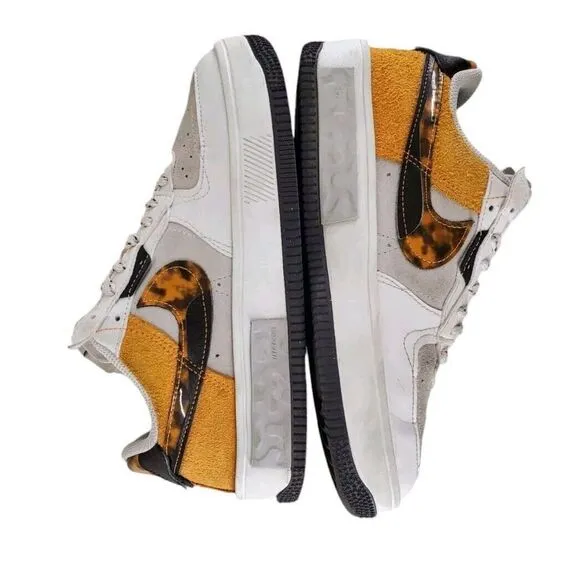 Nike Air Force 1 Fontanka Shoes Womens 7 Phantom Light Curry DR0151-001 Sneakers