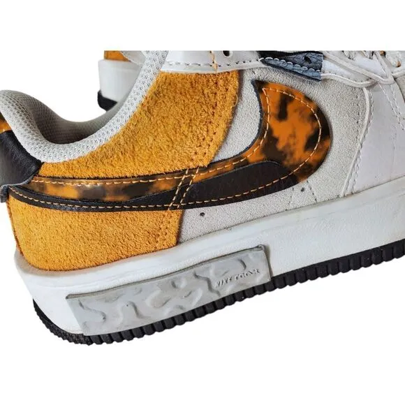 Nike Air Force 1 Fontanka Shoes Womens 7 Phantom Light Curry DR0151-001 Sneakers