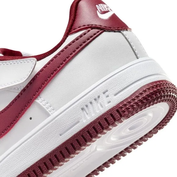 Nike Air Force 1 Low  Shoes Easy On Preschool White Team Red Casual FN0237-105