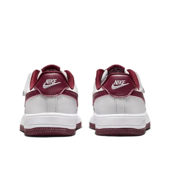 Nike Air Force 1 Low  Shoes Easy On Preschool White Team Red Casual FN0237-105