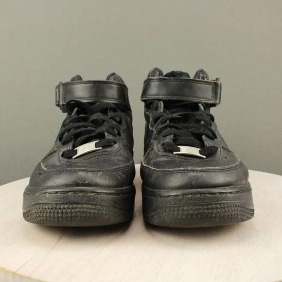 Nike Air Force 1 Mid ‘07 Sneakers Mens 8 Triple Black Athletic Basketball Shoes