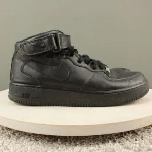 Nike Air Force 1 Mid ‘07 Sneakers Mens 8 Triple Black Athletic Basketball Shoes