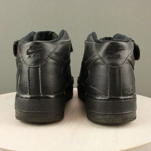 Nike Air Force 1 Mid ‘07 Sneakers Mens 8 Triple Black Athletic Basketball Shoes