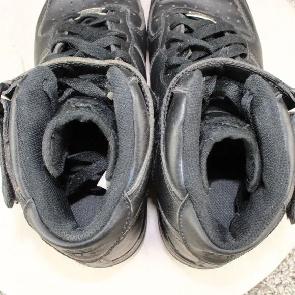 Nike Air Force 1 Mid ‘07 Sneakers Mens 8 Triple Black Athletic Basketball Shoes