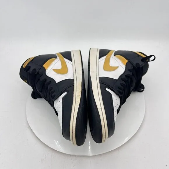 Nike Air Jordan 1 Mid Men Size 12 554724 177 White Pollen Black  Training Shoes