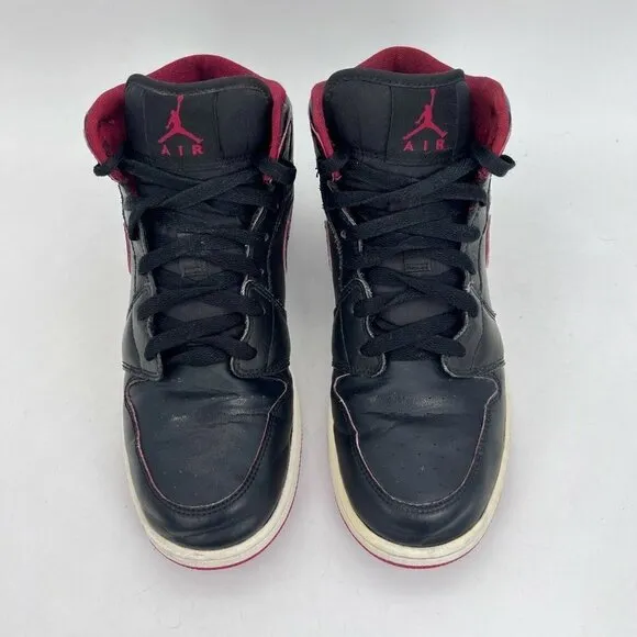 Nike Air Jordan 1 Retro Lance Mountain Bred Black Red Youth Shoes 554725-028 7Y