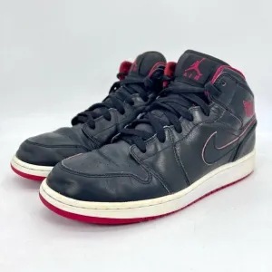Nike Air Jordan 1 Retro Lance Mountain Bred Black Red Youth Shoes 554725-028 7Y
