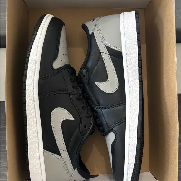 Nike Air Jordan 1 Retro Low OG Shoes &quot;Shadow&quot; Black Gray Mens Size 8