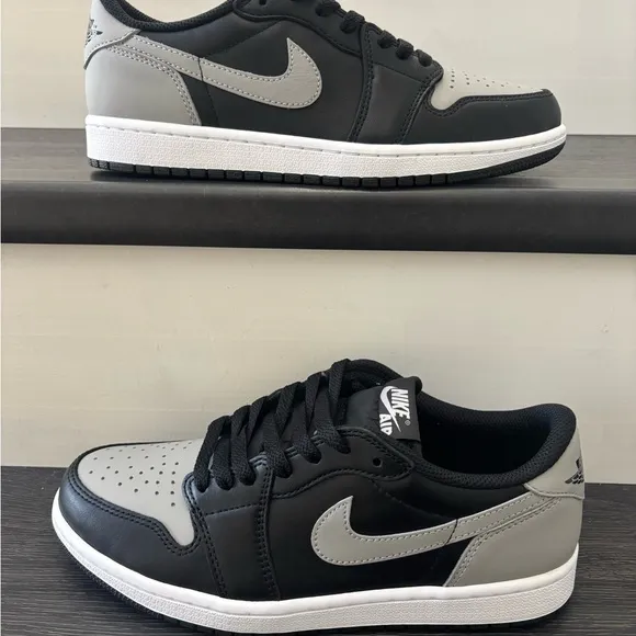 Nike Air Jordan 1 Retro Low OG Shoes &quot;Shadow&quot; Black Gray Mens Size 8