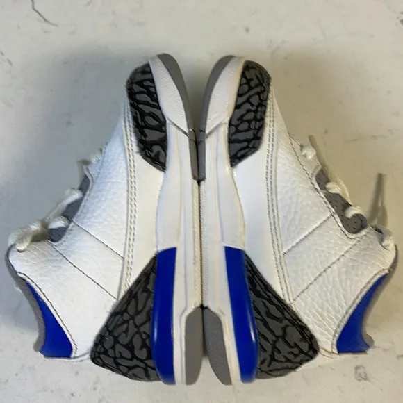 Nike Air Jordan 3 III Retro Racer Blue/Wht Cement 832033-145 Toddler Shoes 7C