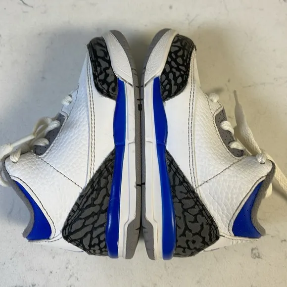 Nike Air Jordan 3 III Retro Racer Blue/Wht Cement 832033-145 Toddler Shoes 7C