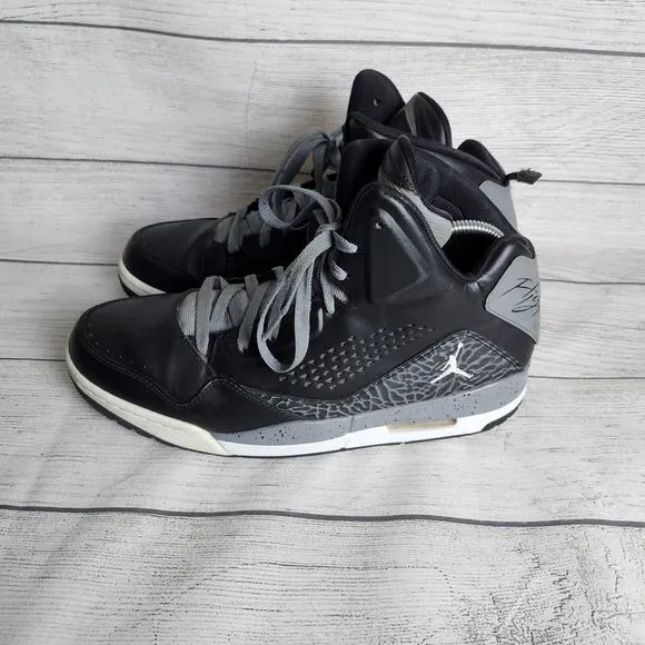 Nike Air Jordan Flight SC-3 Premium Sneakers Shoes Black Gray Size 11 641444-003