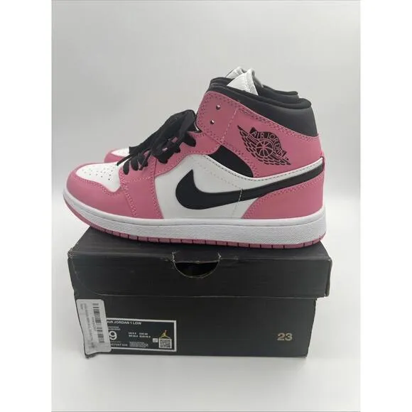 Nike Air Jordan Retro 1 Mid Mulberry Pink Size 9WMNS DC7267500 New With Box!