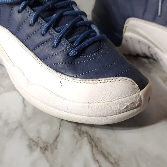 Nike Air Jordan Retro Boys Sneakers‎ Indigo &amp; White Size 6Y