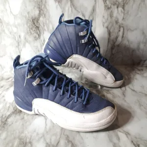 Nike Air Jordan Retro Boys Sneakers‎ Indigo &amp; White Size 6Y