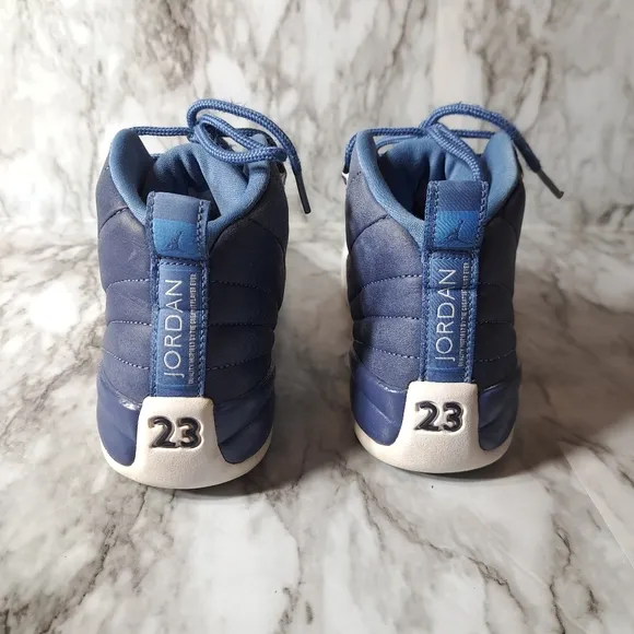 Nike Air Jordan Retro Boys Sneakers‎ Indigo &amp; White Size 6Y