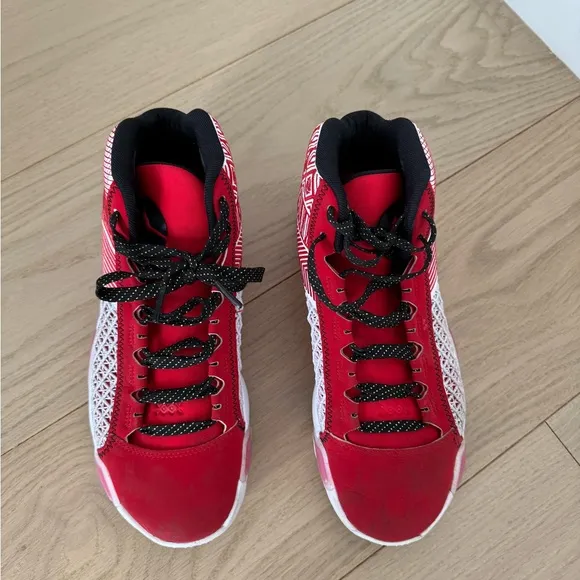 Nike Air Jordan XXXVIII FIBA Basketball Shoes. Red. Size US 7Y, EUR 40
