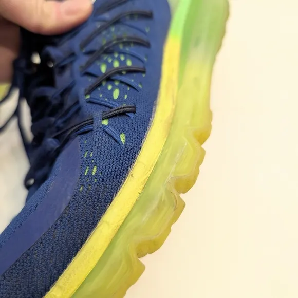 Nike Air Max 2015 Men's Size 9.5 Deep Royal Volt Shoes Sneakers 698902-407