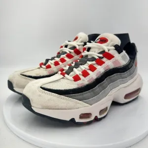 Nike Air Max 95 Men Size 6.5 DH9792-100 White Red Chile Training Athletic Shoes