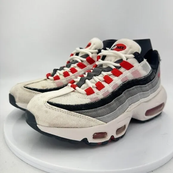 Nike Air Max 95 Men Size 6.5 DH9792-100 White Red Chile Training Athletic Shoes
