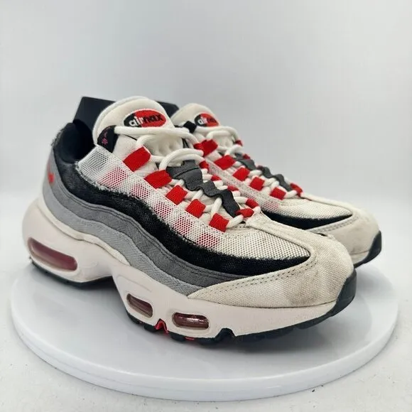 Nike Air Max 95 Men Size 6.5 DH9792-100 White Red Chile Training Athletic Shoes