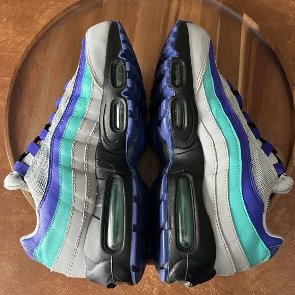 Nike Air Max 95 Wolf Grey Grape Shoes Sneakers Youth 5.5 Women's 7