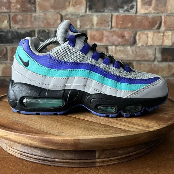 Nike Air Max 95 Wolf Grey Grape Shoes Sneakers Youth 5.5 Women's 7