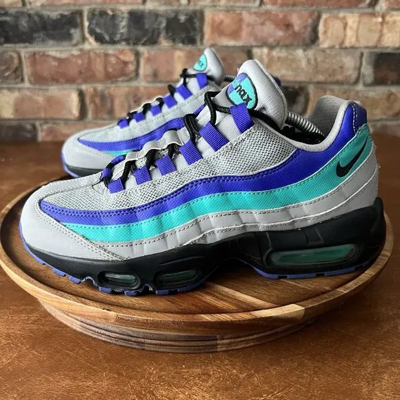 Nike Air Max 95 Wolf Grey Grape Shoes Sneakers Youth 5.5 Women's 7