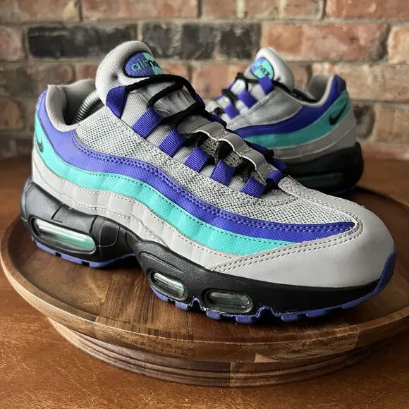 Nike Air Max 95 Wolf Grey Grape Shoes Sneakers Youth 5.5 Women's 7