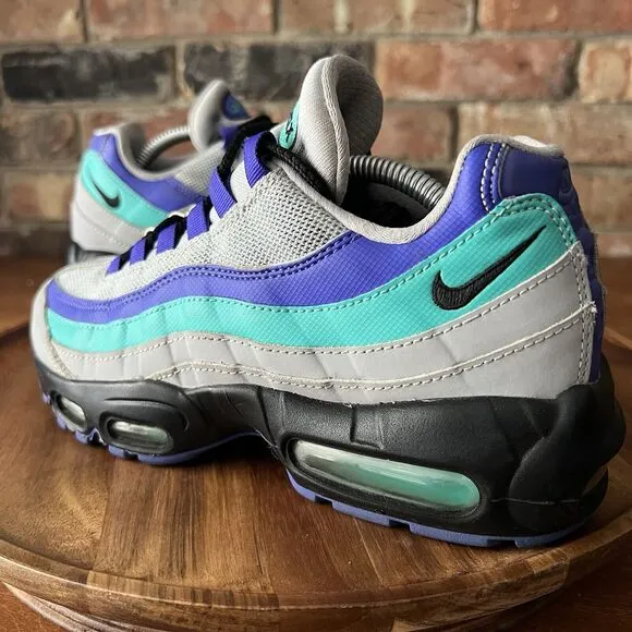 Nike Air Max 95 Wolf Grey Grape Shoes Sneakers Youth 5.5 Women's 7
