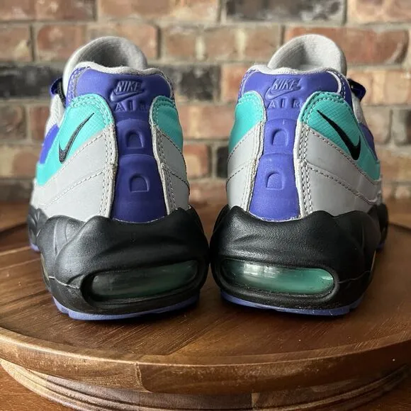 Nike Air Max 95 Wolf Grey Grape Shoes Sneakers Youth 5.5 Women's 7
