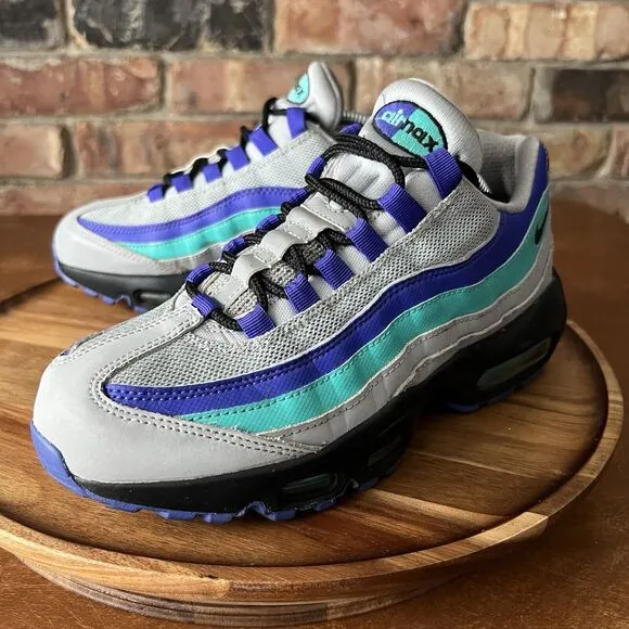 Nike Air Max 95 Wolf Grey Grape Shoes Sneakers Youth 5.5 Women's 7