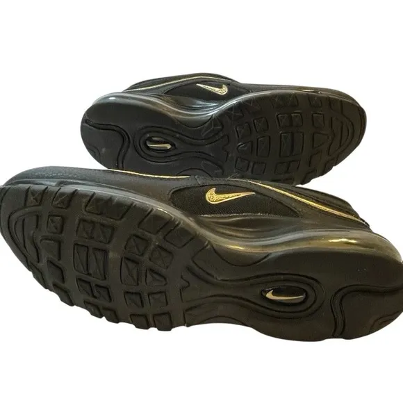Nike Air Max 97 Black Metallic Gold, DC2190-001, Men's U.S. Size 9