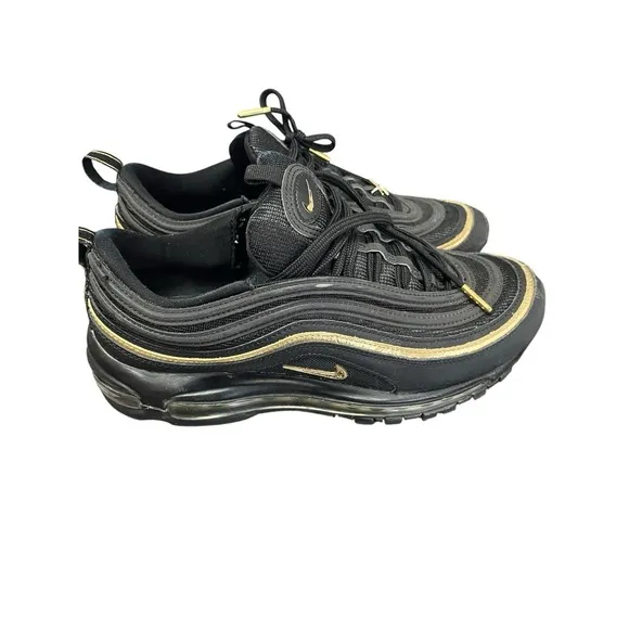 Nike Air Max 97 Black Metallic Gold, DC2190-001, Men's U.S. Size 9