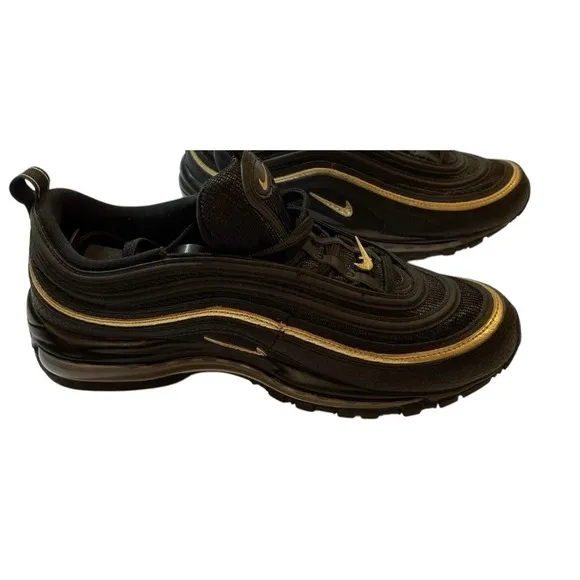 Nike Air Max 97 Black Metallic Gold, DC2190-001, Men's U.S. Size 9